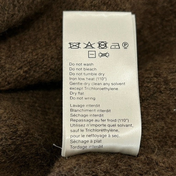 Nanushka Wool Alpaca Cardigan Medium Grandpa Preppy Oversize Old Money Brown - Picture 11 of 11